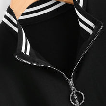 Load image into Gallery viewer, Striped Stand Collar Sweatshirt