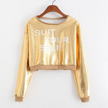 Load image into Gallery viewer, &#39;SUIT YOURSELF&#39; Crop Sweatshirt