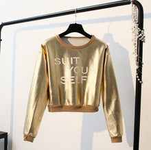 Load image into Gallery viewer, &#39;SUIT YOURSELF&#39; Crop Sweatshirt