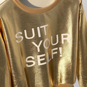 'SUIT YOURSELF' Crop Sweatshirt