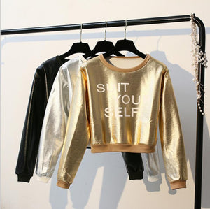 'SUIT YOURSELF' Crop Sweatshirt