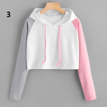 Load image into Gallery viewer, Three Tone Crop Hoodie