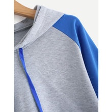 Load image into Gallery viewer, Three Tone Crop Hoodie
