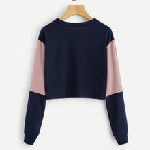 Load image into Gallery viewer, Three Tone Crop Sweatshirt