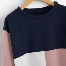 Load image into Gallery viewer, Three Tone Crop Sweatshirt