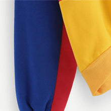 Load image into Gallery viewer, Three Tone Stand Collar Sweatshirt
