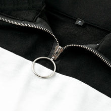 Load image into Gallery viewer, Three Tone Zip-Up Collar Sweatshirt