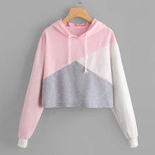 Load image into Gallery viewer, Tri-Color Crop Hoodie