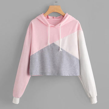 Tri-Color Crop Hoodie