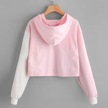 Load image into Gallery viewer, Tri-Color Crop Hoodie