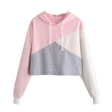 Load image into Gallery viewer, Tri-Color Crop Hoodie