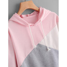 Load image into Gallery viewer, Tri-Color Crop Hoodie