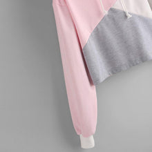 Load image into Gallery viewer, Tri-Color Crop Hoodie