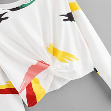 Load image into Gallery viewer, Twist Front Crop Sweatshirt
