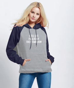 Two-Color Patchwork Hooded Shirt