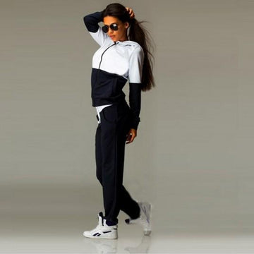 Two Tone Hoodie & Pants (2 Piece Set)