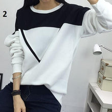 Load image into Gallery viewer, Two Tone Patchwork Sweatshirt