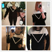 Load image into Gallery viewer, Two Tone Patchwork Sweatshirt
