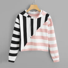 Load image into Gallery viewer, Two Tone Striped Hoodie