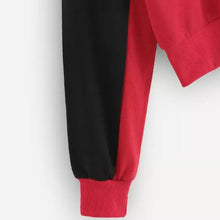 Load image into Gallery viewer, Two Tone Zip-Up Collar Sweatshirt