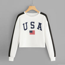 Load image into Gallery viewer, USA Striped Sweatshirt