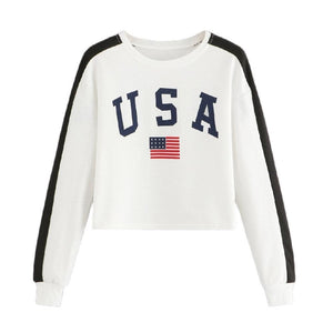 USA Striped Sweatshirt
