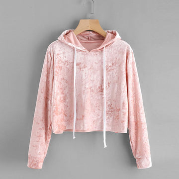Velvet Crop Hoodie