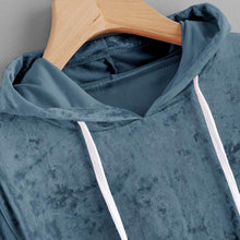 Load image into Gallery viewer, Velvet Crop Hoodie