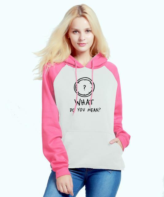 'What Do You Mean?' Patchwork Hooded Shirt