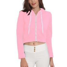 Load image into Gallery viewer, Zip Up Crop Hoodie