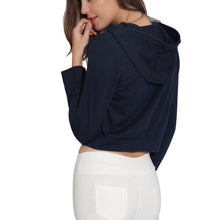 Load image into Gallery viewer, Zip Up Crop Hoodie