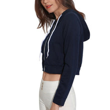 Load image into Gallery viewer, Zip Up Crop Hoodie