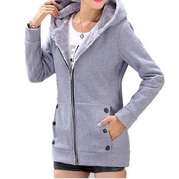 Zip-Up Thick Hoodie
