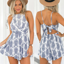 Load image into Gallery viewer, Backless Bow Tie Romper