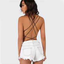 Load image into Gallery viewer, Black Backless Bodysuit