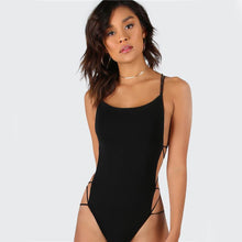 Load image into Gallery viewer, Black Backless Bodysuit