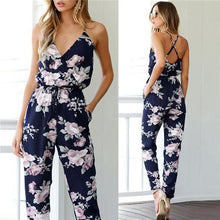 Load image into Gallery viewer, Floral Backless Jumpsuit