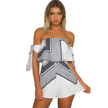 Load image into Gallery viewer, Ruffled Off-Shoulder Romper