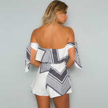 Load image into Gallery viewer, Ruffled Off-Shoulder Romper