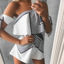 Load image into Gallery viewer, Ruffled Off-Shoulder Romper