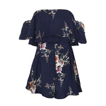 Load image into Gallery viewer, Ruffled Off-Shoulder Romper
