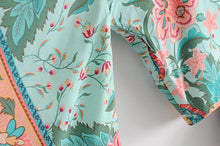 Load image into Gallery viewer, Floral Bow Tie Kimono