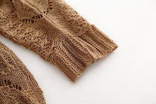 Load image into Gallery viewer, Hollow Out Knitted Crop Sweater