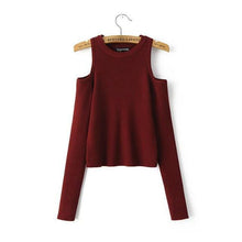 Load image into Gallery viewer, Knitted Off Shoulder Sweater