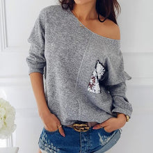 Load image into Gallery viewer, Knitted Off Shoulder Sweater