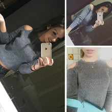 Load image into Gallery viewer, Knitted Off Shoulder Sweater