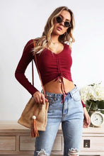 Load image into Gallery viewer, Ruched V-Neck Shirt