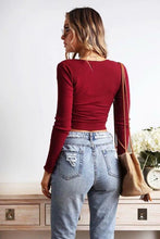 Load image into Gallery viewer, Ruched V-Neck Shirt