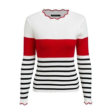 Load image into Gallery viewer, Scallop Collar &amp; Cuff Knitted Shirt