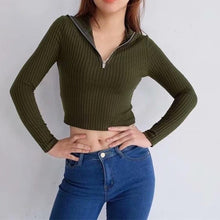 Load image into Gallery viewer, Solid Zip-Up Stand Collar Shirt